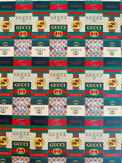Craft Gucci Splicing Design Leather Fabric For Handmade Sneaker,Bag upholstery Goods By Yard