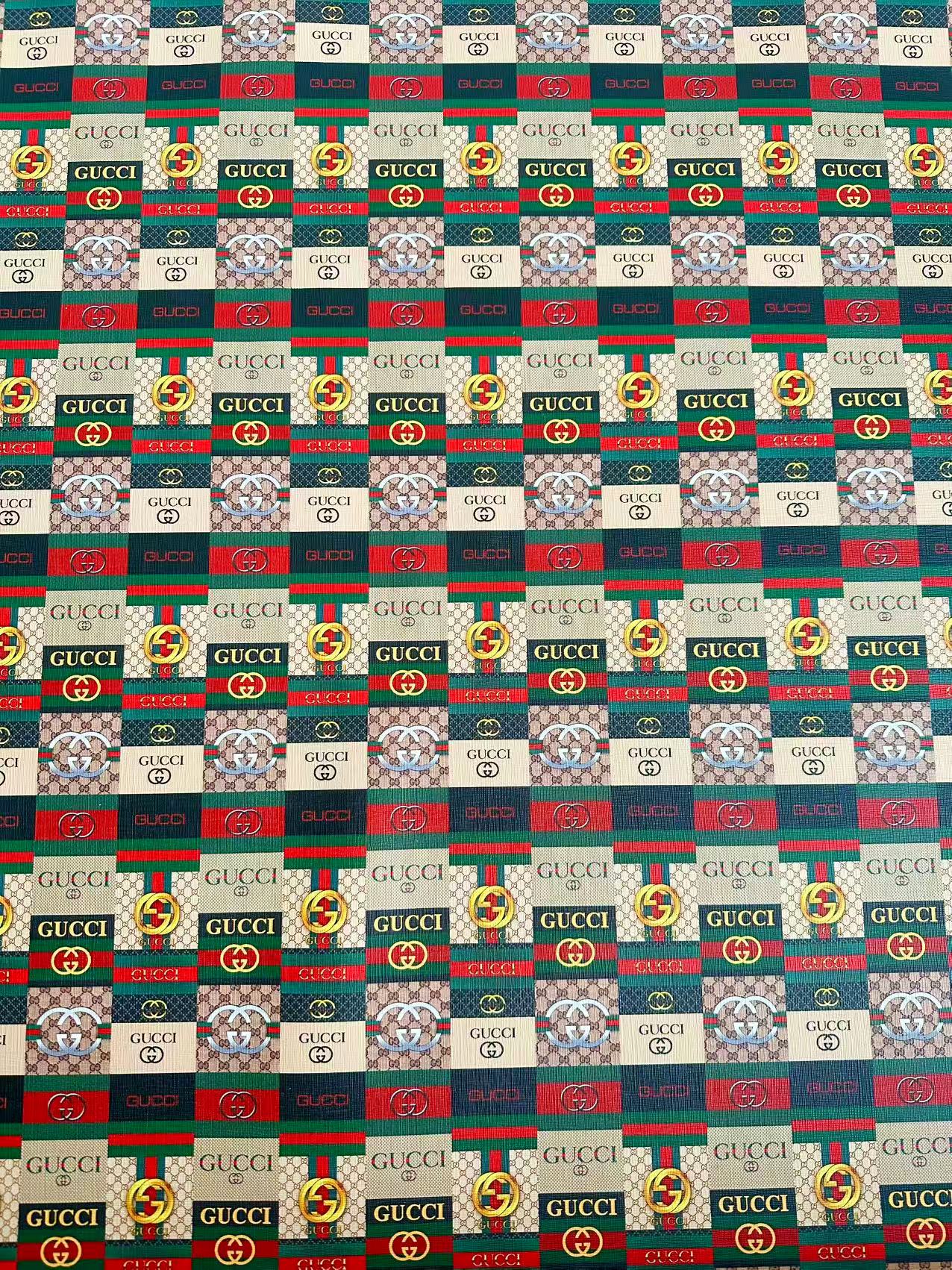 Craft Gucci Splicing Design Leather Fabric For Handmade Sneaker,Bag upholstery Goods By Yard