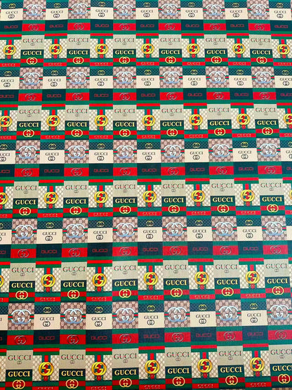 Craft Gucci Splicing Design Leather Fabric For Handmade Sneaker,Bag upholstery Goods By Yard