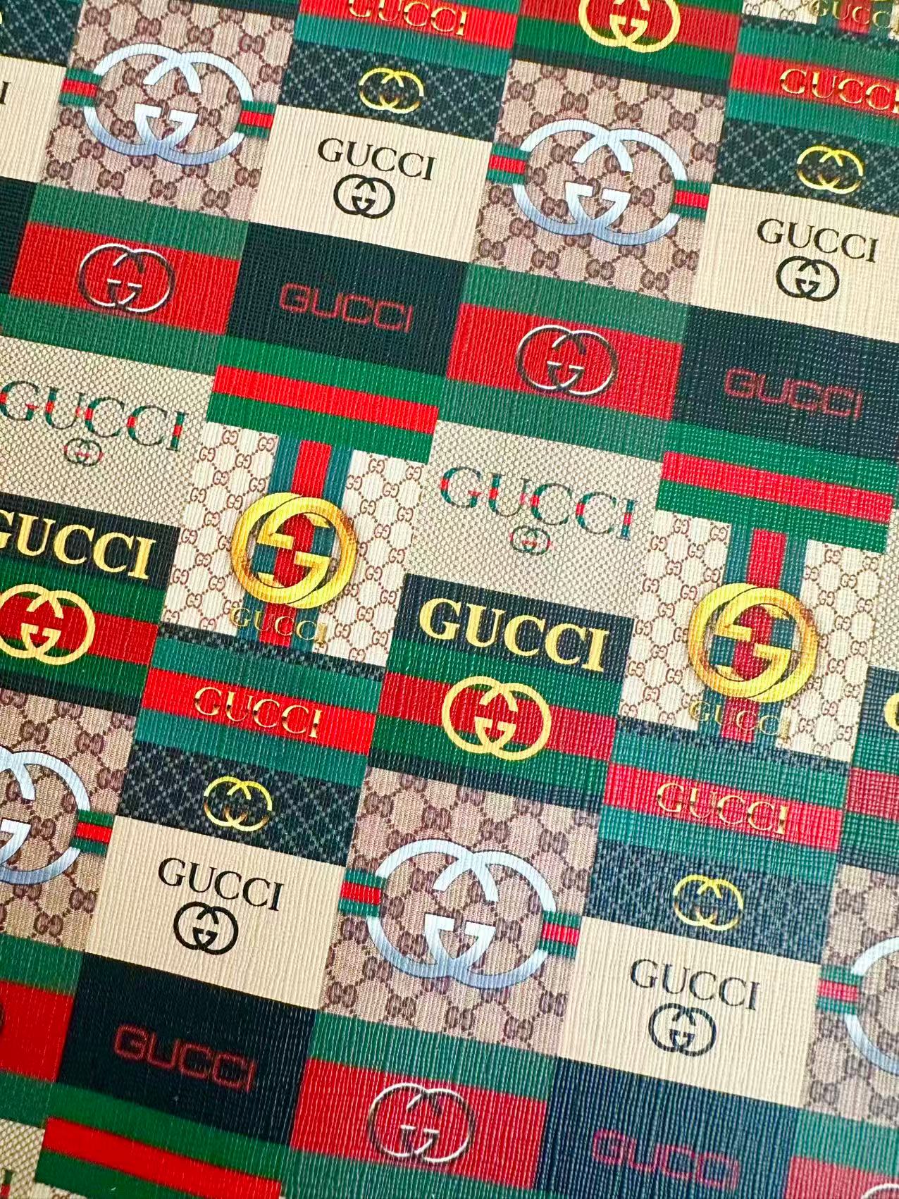 Craft Gucci Splicing Design Leather Fabric For Handmade Sneaker,Bag upholstery Goods By Yard