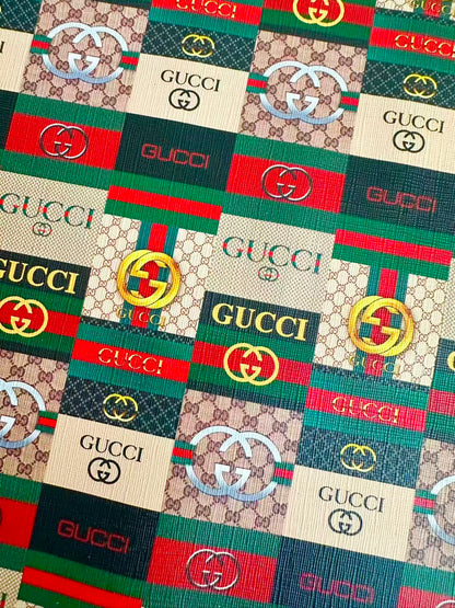 Craft Gucci Splicing Design Leather Fabric For Handmade Sneaker,Bag upholstery Goods By Yard