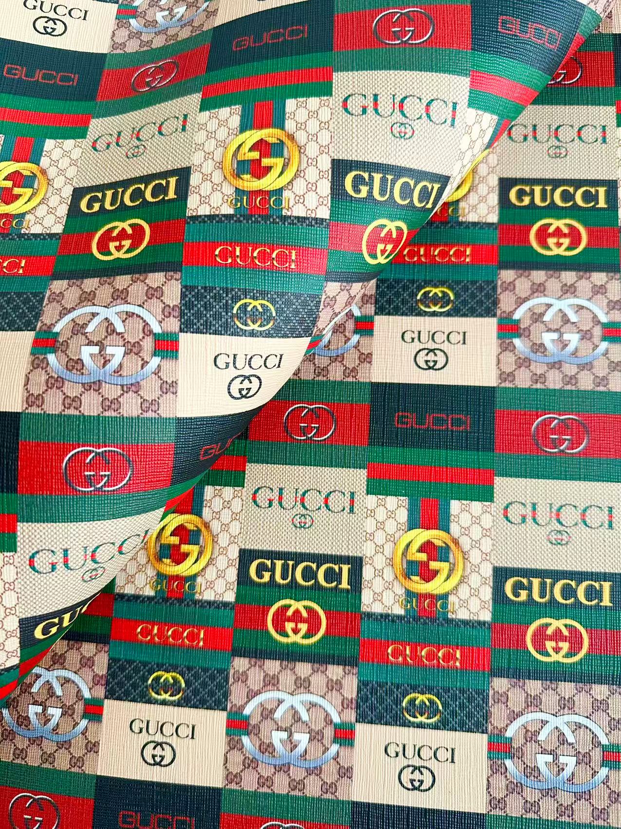Craft Gucci Splicing Design Leather Fabric For Handmade Sneaker,Bag upholstery Goods By Yard