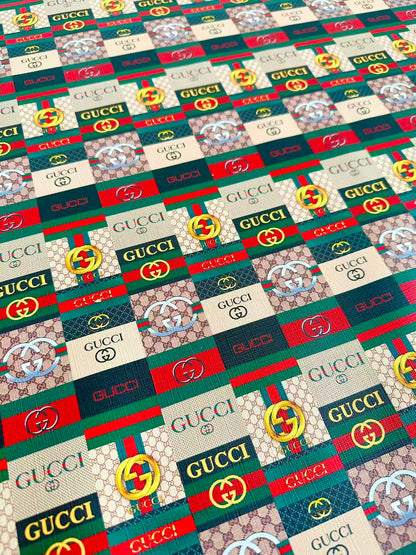 Craft Gucci Splicing Design Leather Fabric For Handmade Sneaker,Bag upholstery Goods By Yard