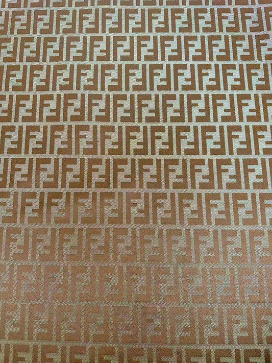 Classic Jacquard Cloth Fabric For Handmade Clothing ,Bags Fabric Shoes Fabric Hat Fabric By Yards(Tan)