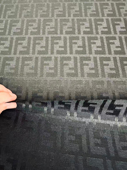 Classic Jacquard Cloth Fabric For Handmade Clothing ,Bags Fabric Shoes Fabric Hat Fabric By Yards(Black)