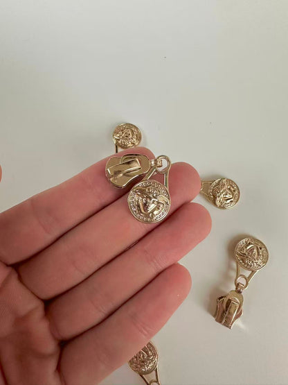 Fashion Gold Versace Zipper Head ,Size #5 For Handmade Bags,Clothing Goods