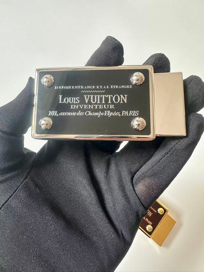 Craft 3.5CM Copper LV Belt Buckle For Handmade Change Belt