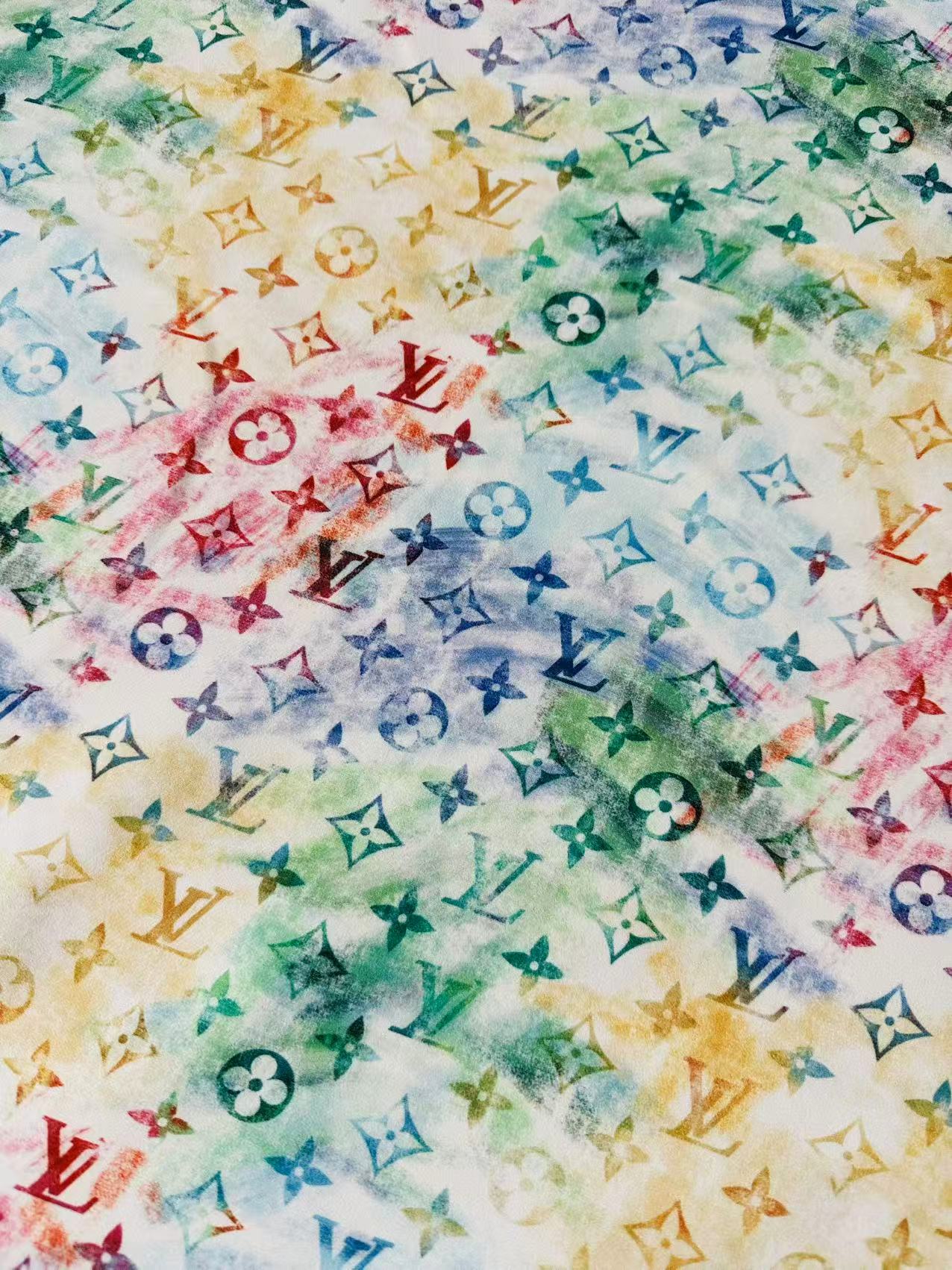 Craft Colorful Crayon LV Cotton With Polyester Cloth Fabric For DIY Handicraft Apparel