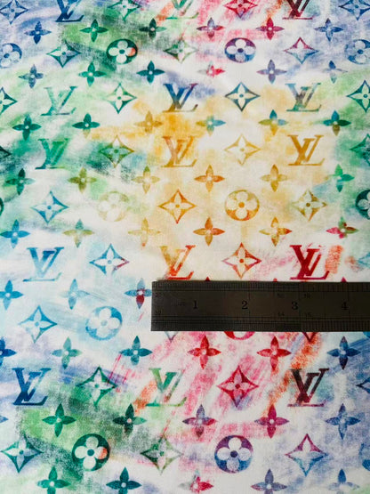 Craft Colorful Crayon LV Cotton With Polyester Cloth Fabric For DIY Handicraft Apparel