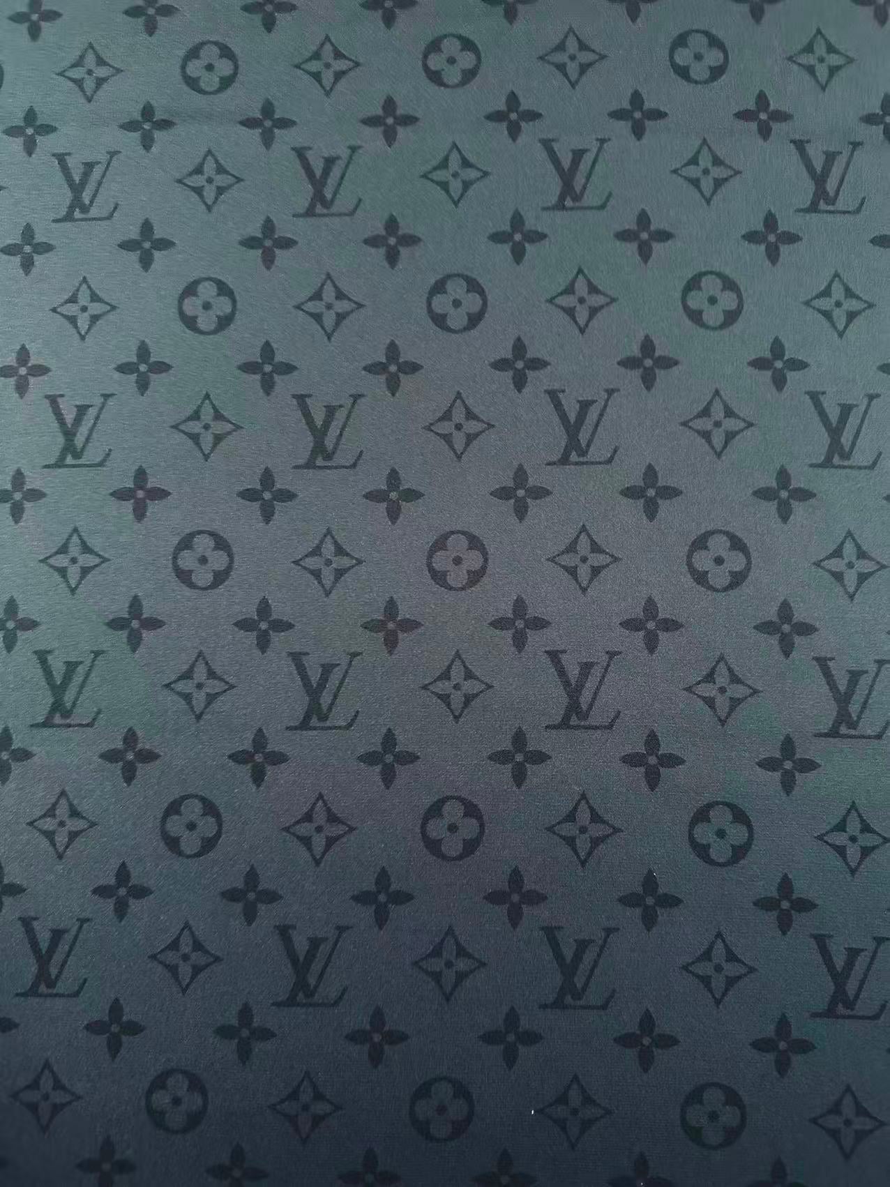 Craft LV Black Silk Printing Cloth Fabric For Handmade Handicraft Goods By Yard