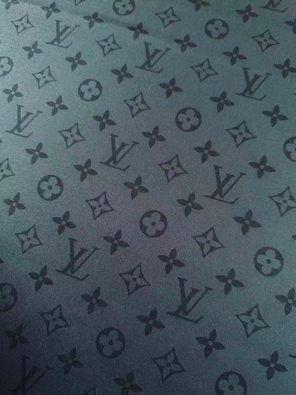 Craft LV Black Silk Printing Cloth Fabric For Handmade Handicraft Goods By Yard