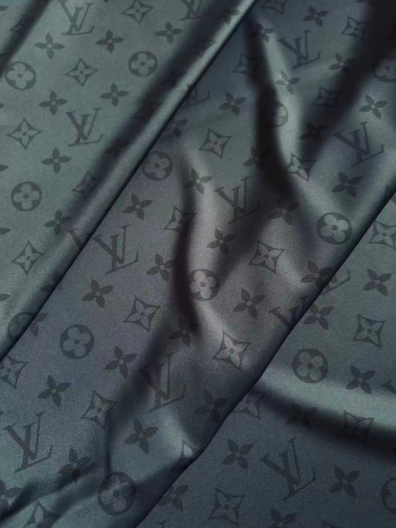 Craft LV Black Silk Printing Cloth Fabric For Handmade Handicraft Goods By Yard