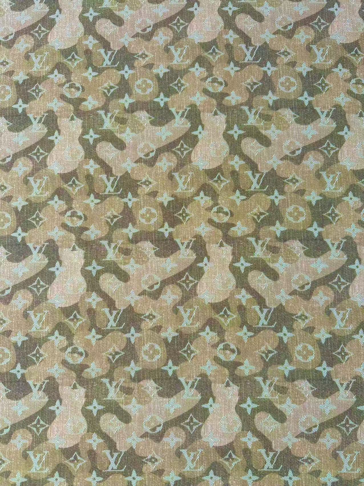 Fashion Cotton with Polester Cloth Fabric , LV Camouflage Design Fabric for Handmade Clothing By Yard