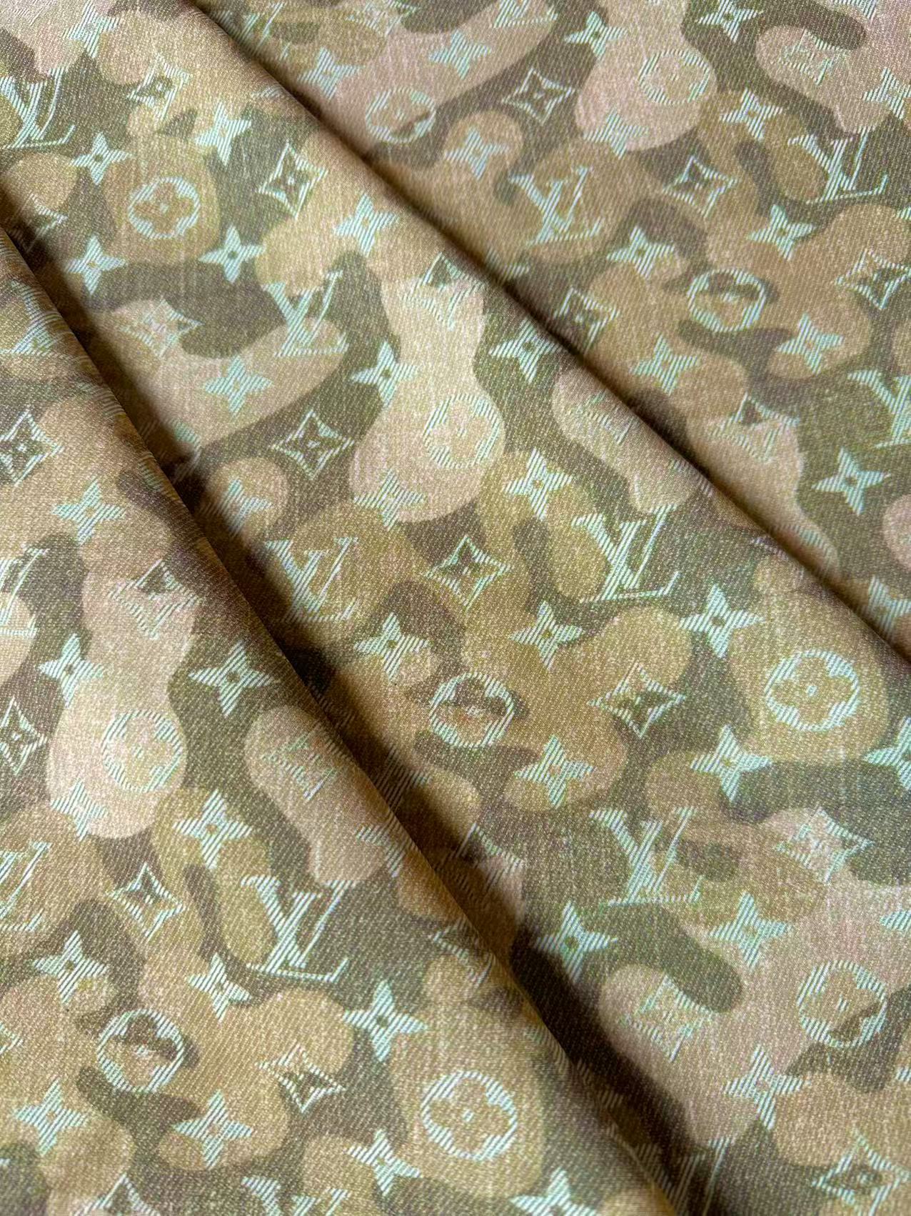 Fashion Cotton with Polester Cloth Fabric , LV Camouflage Design Fabric for Handmade Clothing By Yard