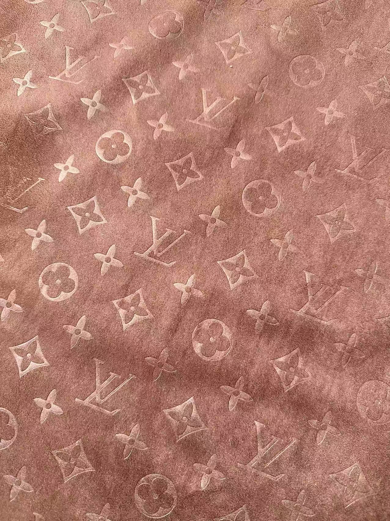 Craft LV Suede Fabric For Handmade Sneaker,Car Upholstery and Apparel By Yard(Brown)