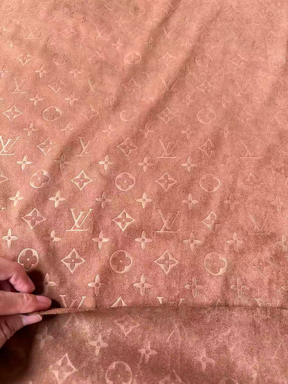 Craft LV Suede Fabric For Handmade Sneaker,Car Upholstery and Apparel By Yard(Brown)