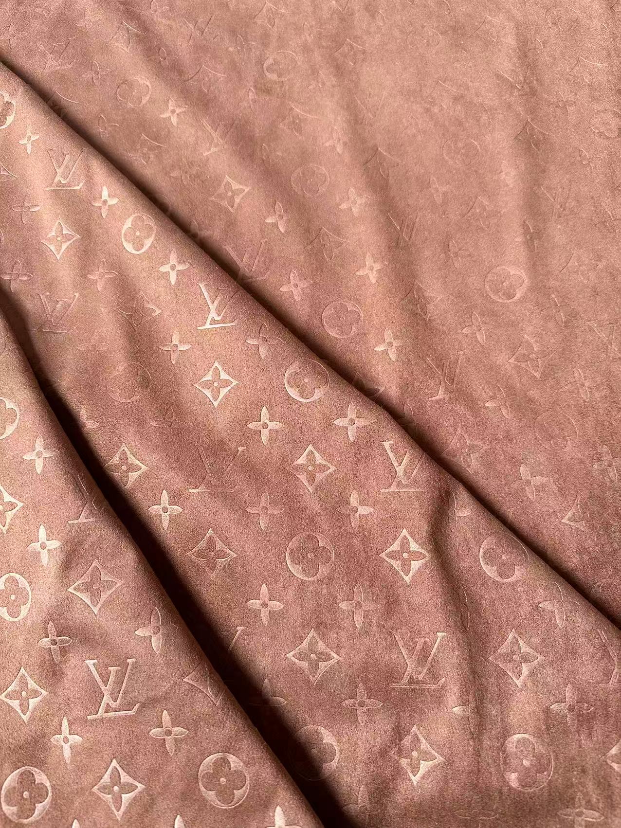Craft LV Suede Fabric For Handmade Sneaker,Car Upholstery and Apparel By Yard(Brown)