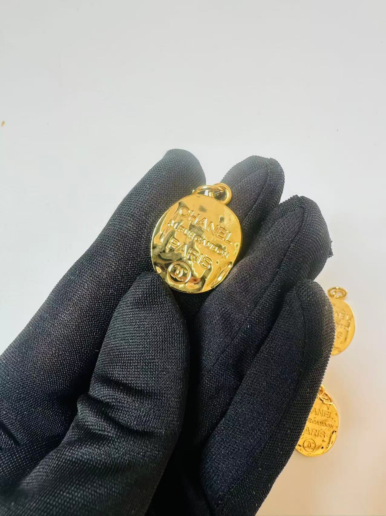 Craft 30MM Gold Medal Chanel Metal Pendant Accessory For Handmade DIY Goods