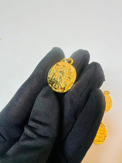 Craft 30MM Gold Medal Chanel Metal Pendant Accessory For Handmade DIY Goods