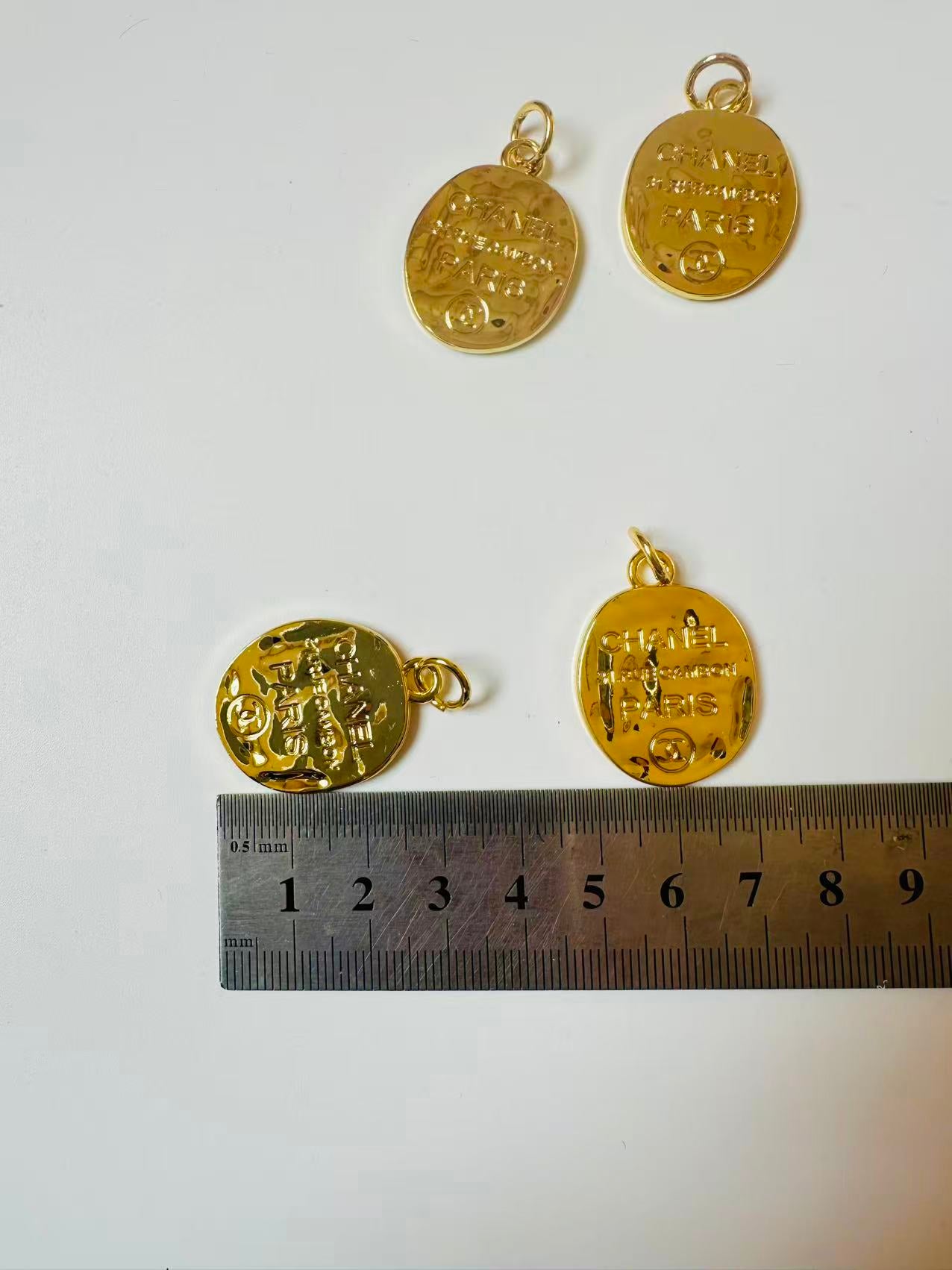 Craft 30MM Gold Medal Chanel Metal Pendant Accessory For Handmade DIY Goods
