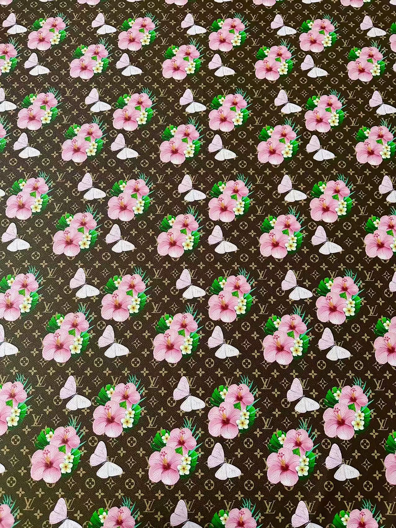 Fashion Flower With Butterfly Leather Fabric For Handmade Sneaker, Upholstery Handicraft goods