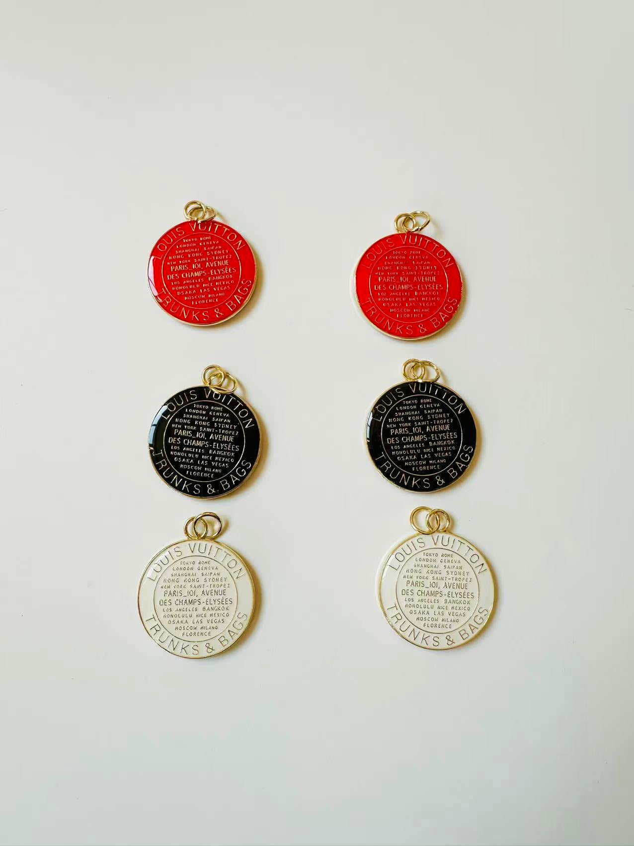 Craft 40MM Louis Vuitton Double-Side Metal Pendant For DIY Gift Goods