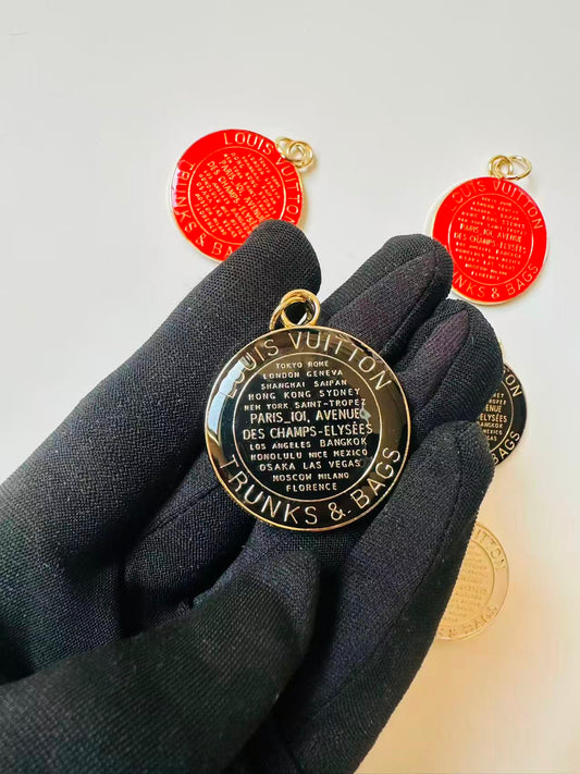 Craft 40MM Louis Vuitton Double-Side Metal Pendant For DIY Gift Goods