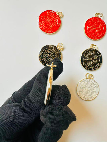 Craft 40MM Louis Vuitton Double-Side Metal Pendant For DIY Gift Goods