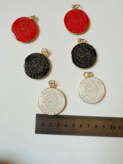 Craft 40MM Louis Vuitton Double-Side Metal Pendant For DIY Gift Goods