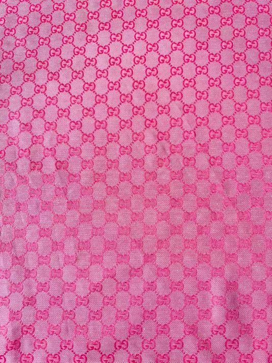 Classic Gucci Jacquard Fabric Cloth, Fabric Bags Fabric Shoes Fabric Hat Fabric good quality (Deep Pink)