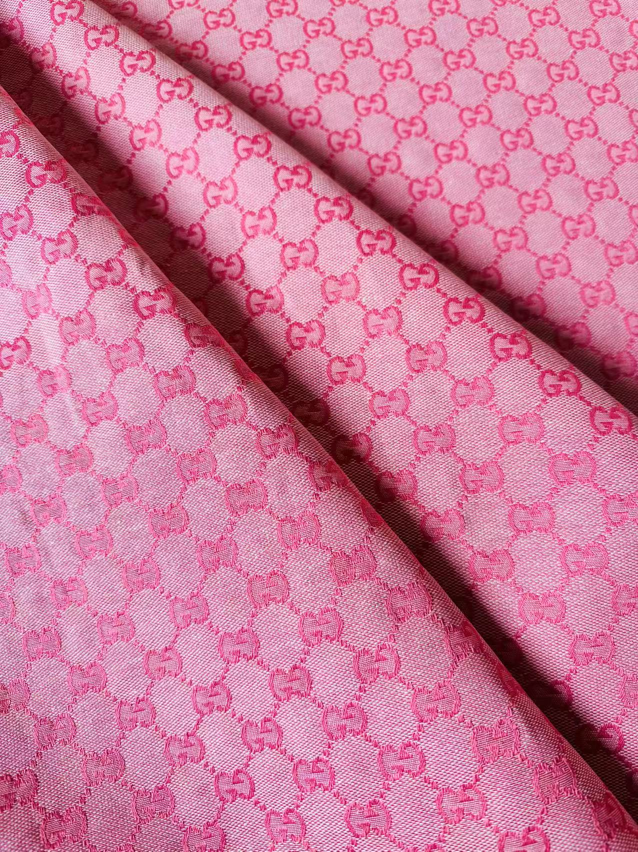 Classic Gucci Jacquard Fabric Cloth, Fabric Bags Fabric Shoes Fabric Hat Fabric good quality (Deep Pink)