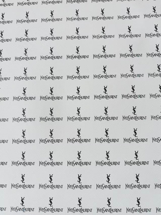 Fashion YSL Leather Fabric For Handmade Shoes, Sneaker,Upholstery Goods By Yard(White)