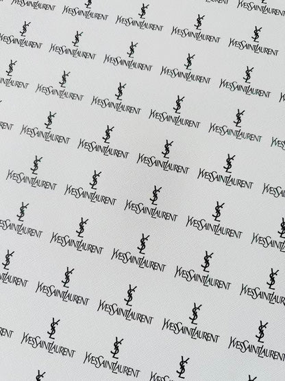 Fashion YSL Leather Fabric For Handmade Shoes, Sneaker,Upholstery Goods By Yard(White)
