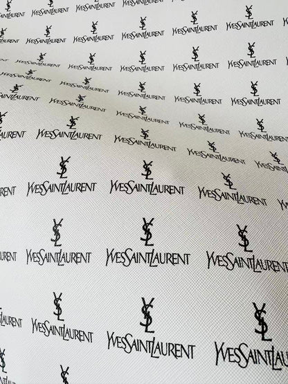 Fashion YSL Leather Fabric For Handmade Shoes, Sneaker,Upholstery Goods By Yard(White)