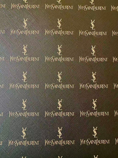 Fashion YSL Leather Fabric For Handmade Shoes, Sneaker,Upholstery Goods By Yard(Black)