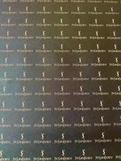 Fashion YSL Leather Fabric For Handmade Shoes, Sneaker,Upholstery Goods By Yard(Black)