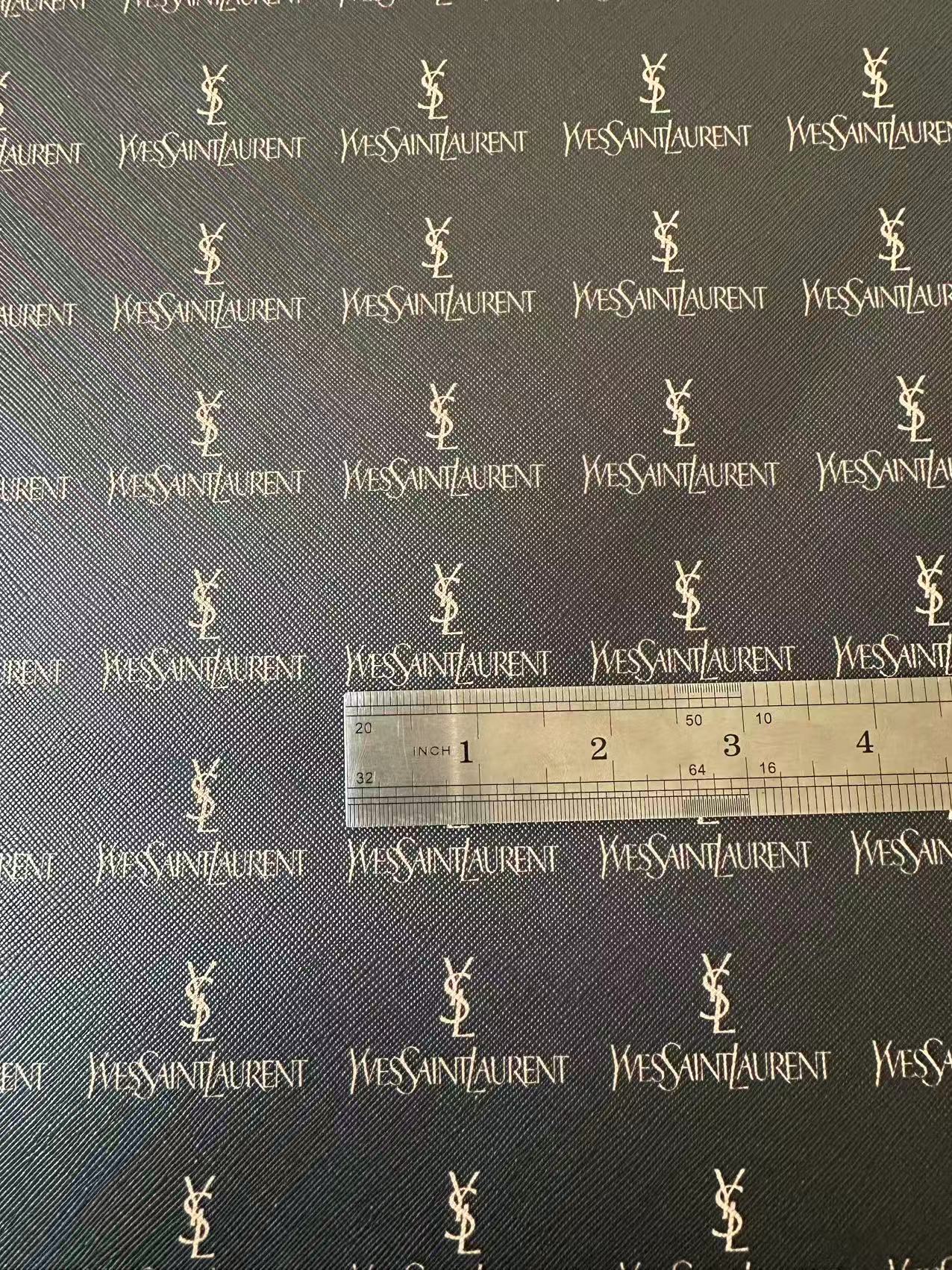 Fashion YSL Leather Fabric For Handmade Shoes, Sneaker,Upholstery Goods By Yard(Black)