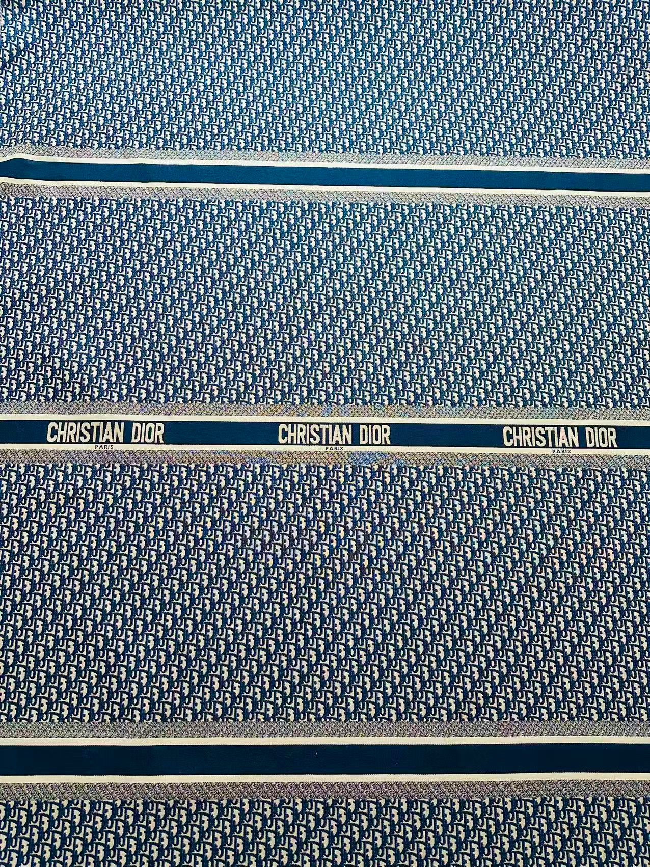 Best Quality Dior Straps Canvas Jacquard Cloth Fabric For Handmade Sewing ,Furniture,Upholstery Clothing (Navy Blue)