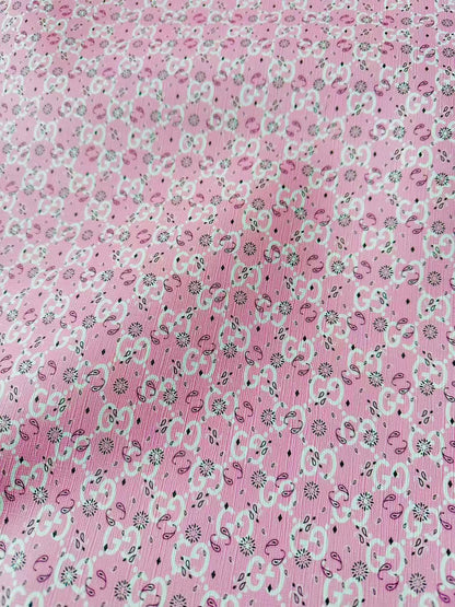 Fashion Gucci With Bandana Design Leather Fabric For Handmade Sneaker,Upholstery Goods