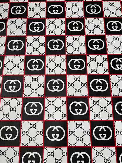 Fashion Gucci Plaid Leather Fabric For Handmade Shoes,Bag ,Upholstery Goods By Yard