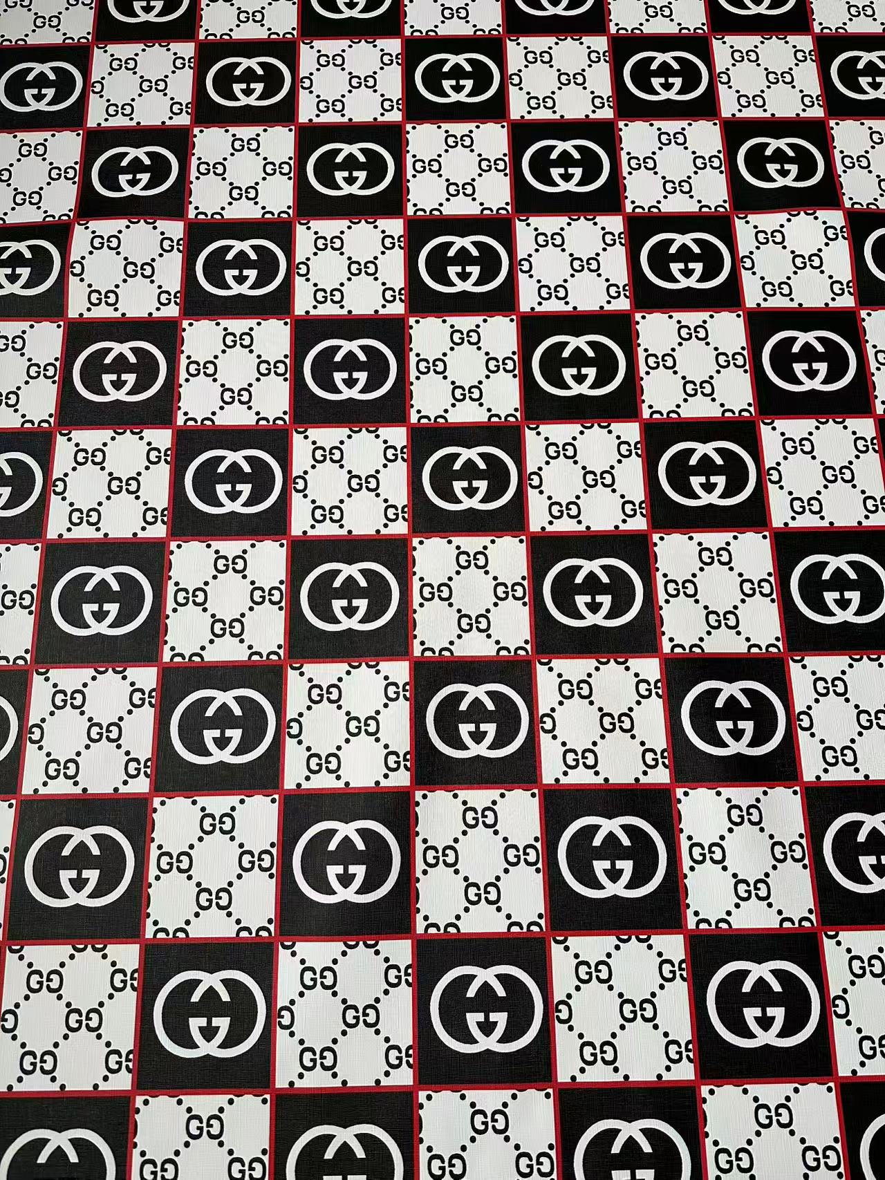 Fashion Gucci Plaid Leather Fabric For Handmade Shoes,Bag ,Upholstery Goods By Yard