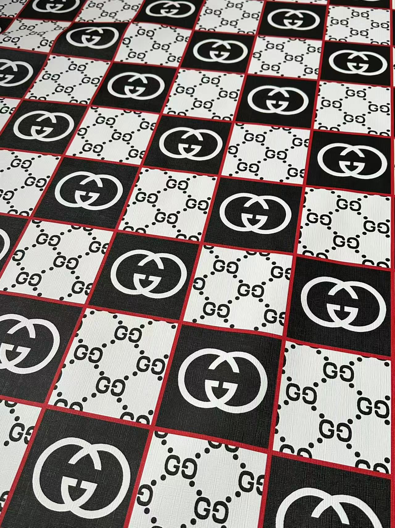 Fashion Gucci Plaid Leather Fabric For Handmade Shoes,Bag ,Upholstery Goods By Yard