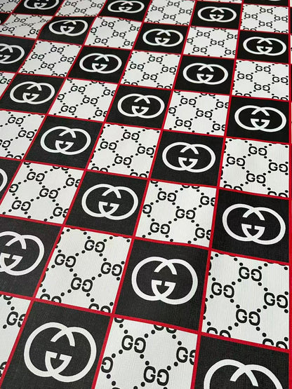 Fashion Gucci Plaid Leather Fabric For Handmade Shoes,Bag ,Upholstery Goods By Yard