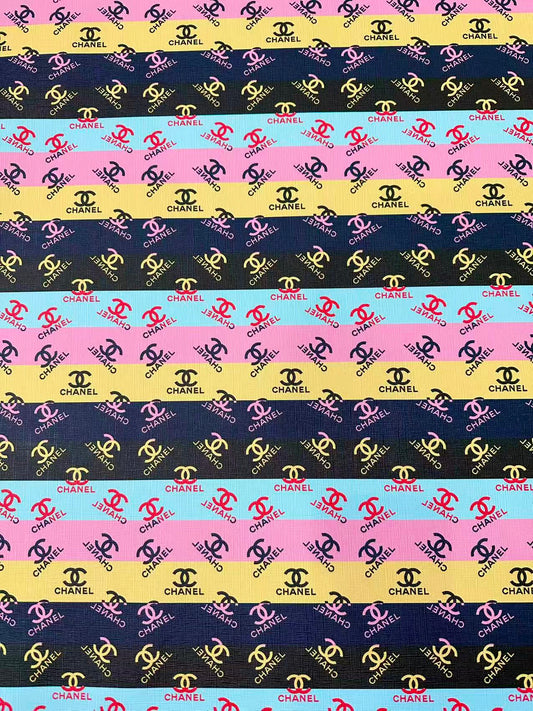 Craft Colorful Chanel Design Leather Fabric For Handmade Sneaker ,Upholstery ,Bag Goods By Yard