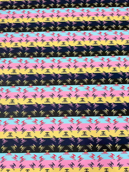 Craft Colorful Chanel Design Leather Fabric For Handmade Sneaker ,Upholstery ,Bag Goods By Yard