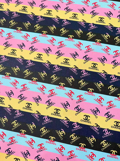Craft Colorful Chanel Design Leather Fabric For Handmade Sneaker ,Upholstery ,Bag Goods By Yard