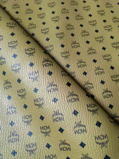 Army Green Leather For Handmade Sneaker, Upholstery And Handicraft By Yard