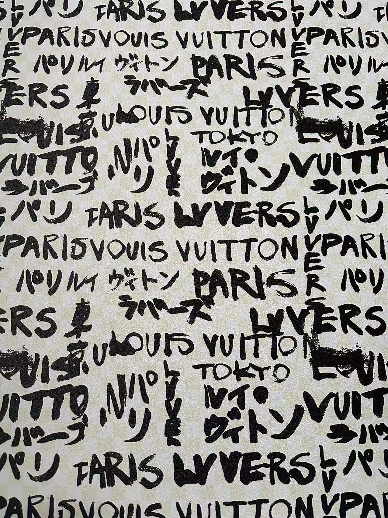 Craft LV With Tokyo Paris Leather Fabric For Shoes,Bag Upholstery Goods By Yard