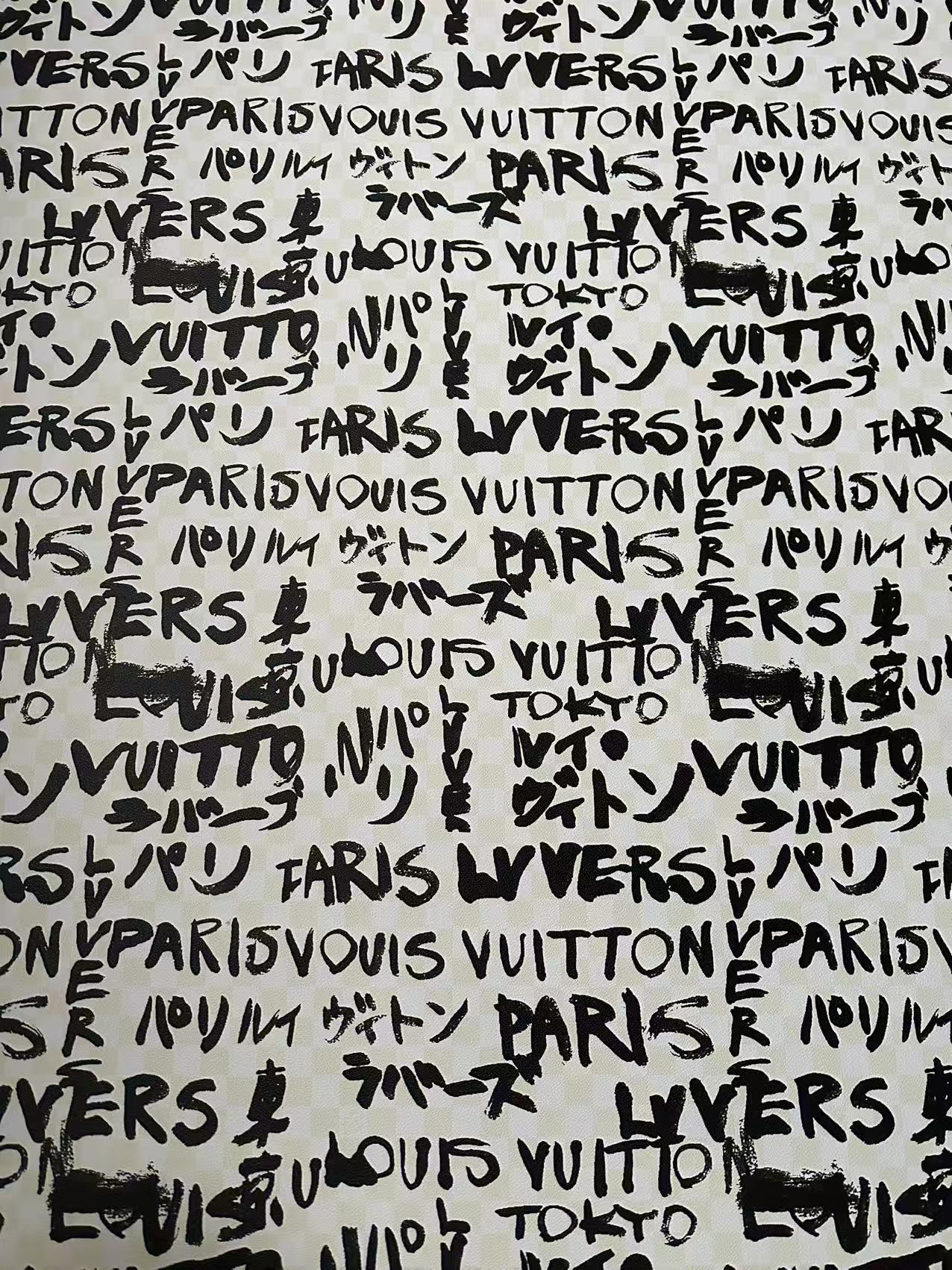 Craft LV With Tokyo Paris Leather Fabric For Shoes,Bag Upholstery Goods By Yard