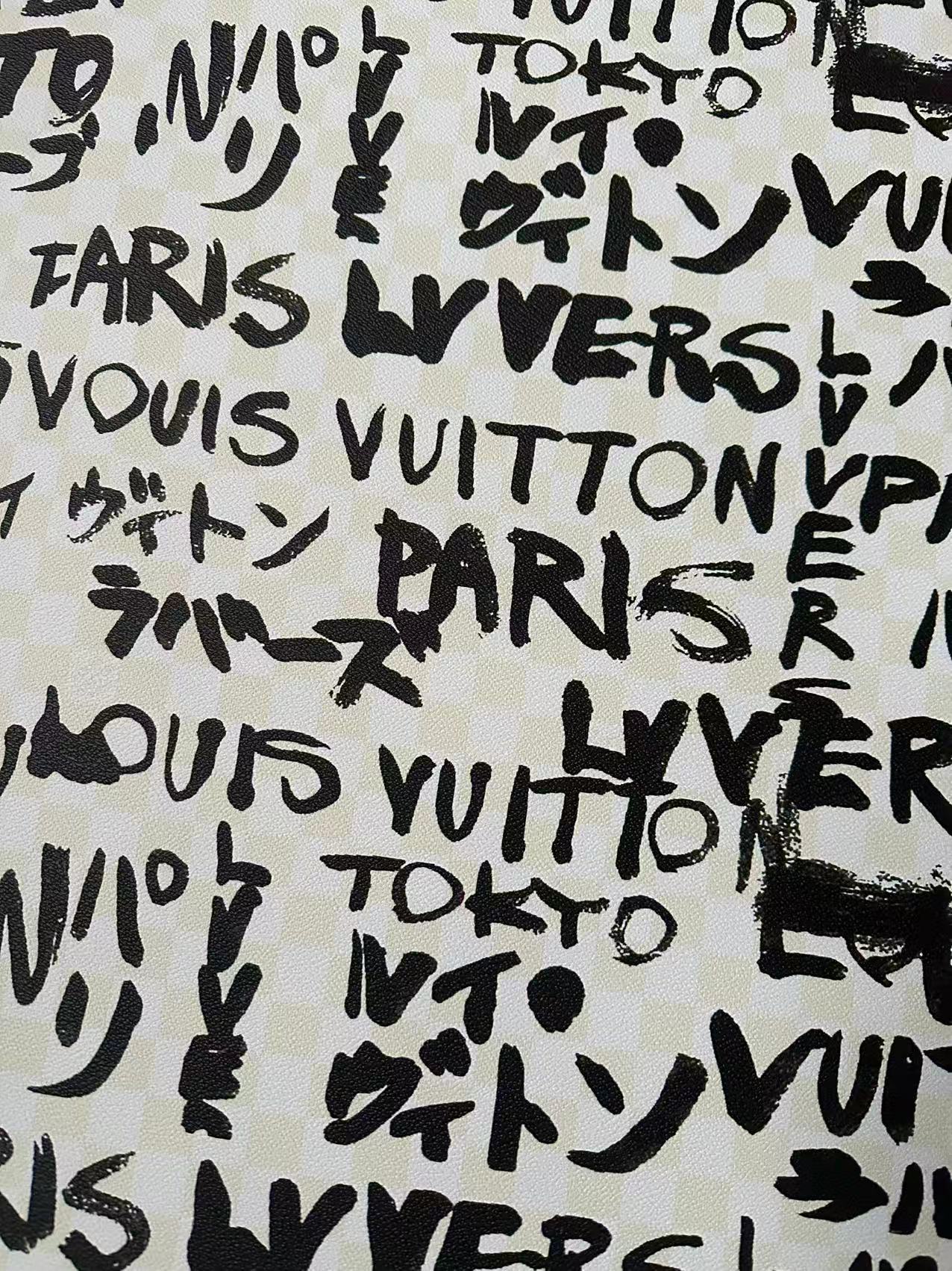 Craft LV With Tokyo Paris Leather Fabric For Shoes,Bag Upholstery Goods By Yard